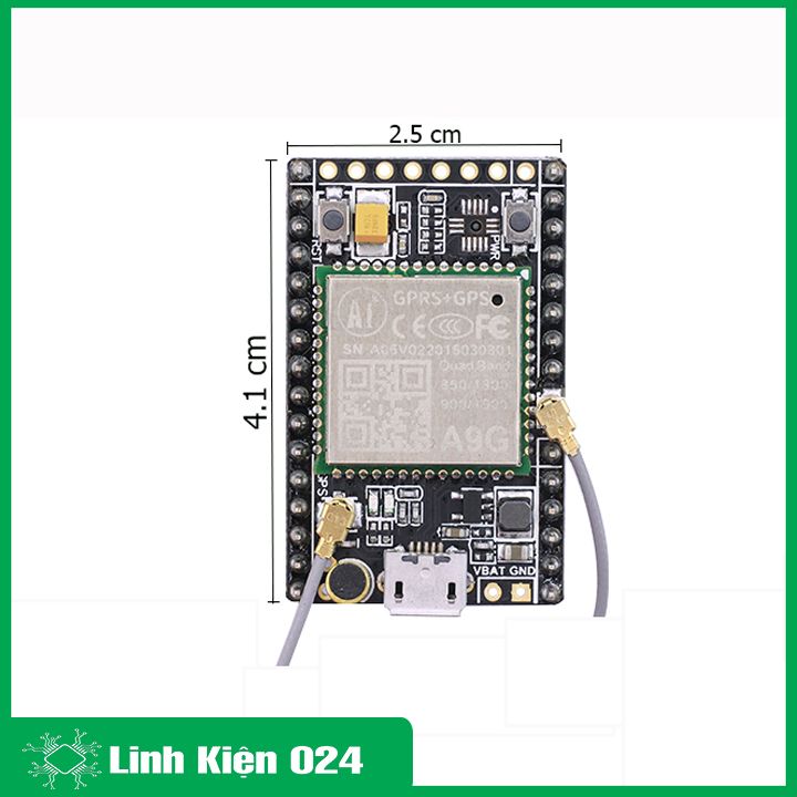Module A9 GSM/GPRS+GPS/BDS Truyền Dữ Liệu / Định Vị ( BH : 3 tháng ) (K3F1-2)