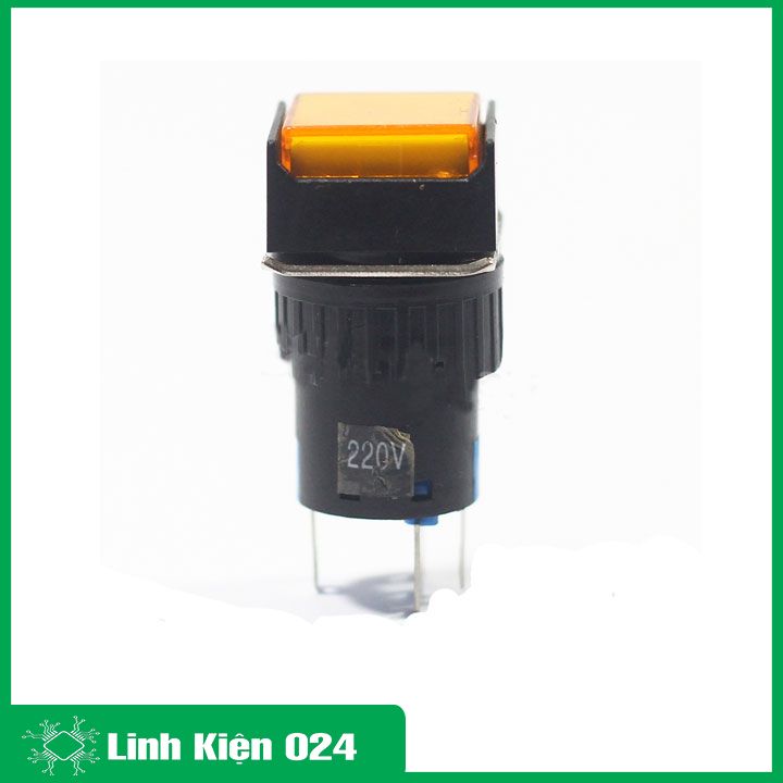 Nút Nhấn Đề Chữ Nhật 220VAC LA16J-11D Nhấn Nhả Có Đèn