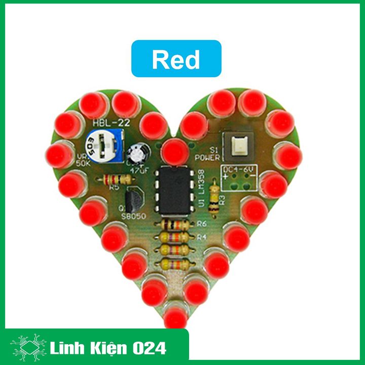 Bộ Mạch Trái Tim Mini Tự Ráp