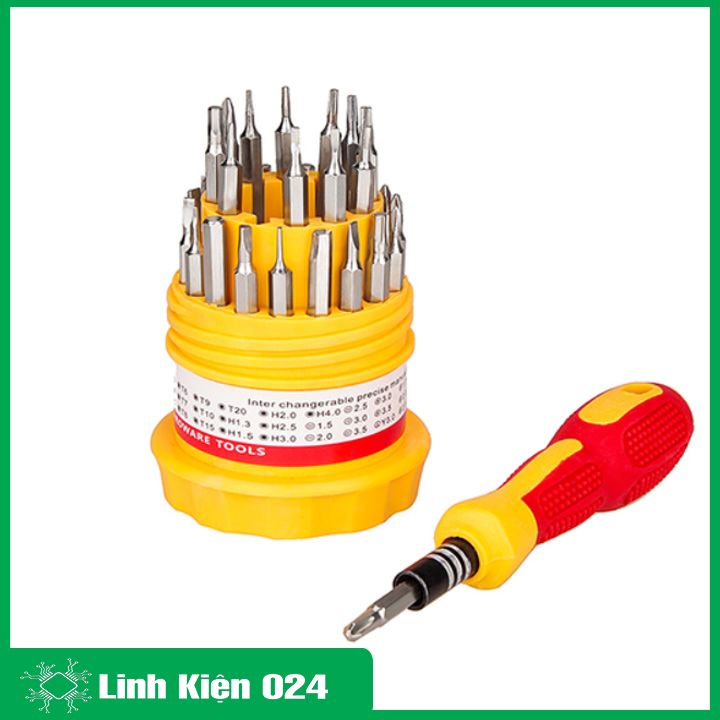 Bộ Tua Vít Đa Năng 31 đầu - Hộp Tròn
