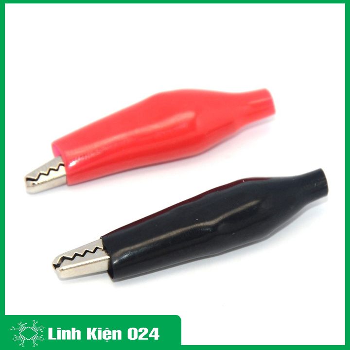 Bộ 10 Kẹp Cá Sấu Bền Chắc 3.5cm (5 Đỏ- 5 Đen)