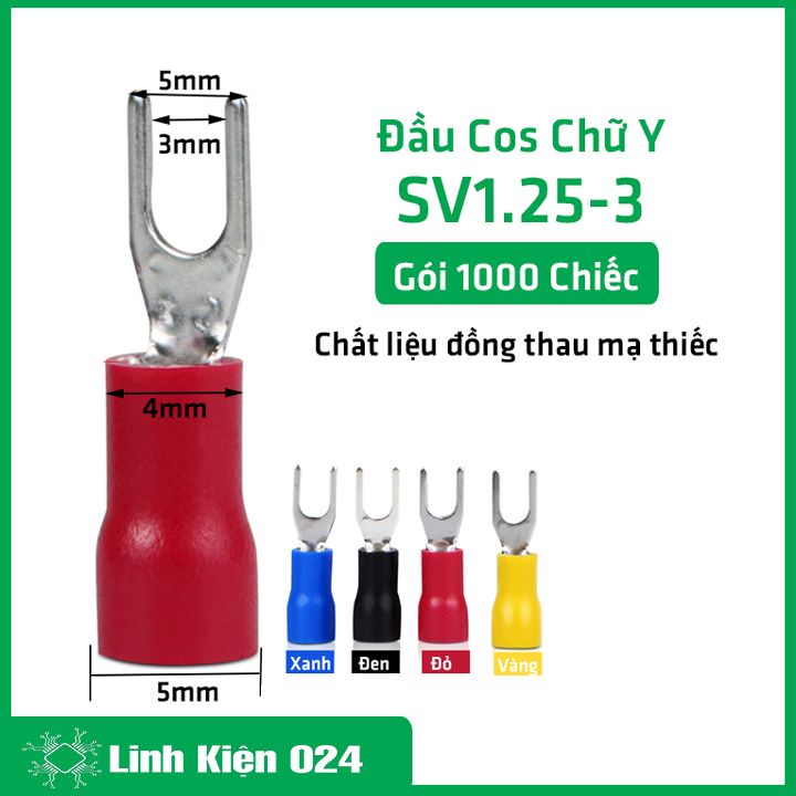 Đầu cốt chữ Y SV1.25-3 Túi 100c