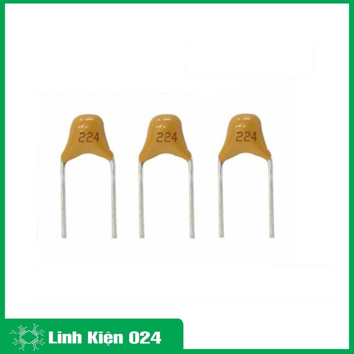 Gói 50 Con Tụ Gốm Vàng 50V Loại Tốt - 104 (0,1uf)