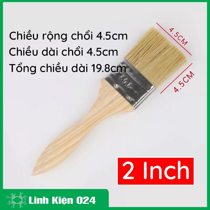 Chổi Vệ Sinh Mạch Quét Axetol Quét Sơn Cán Gỗ Sợi Siêu Dầy