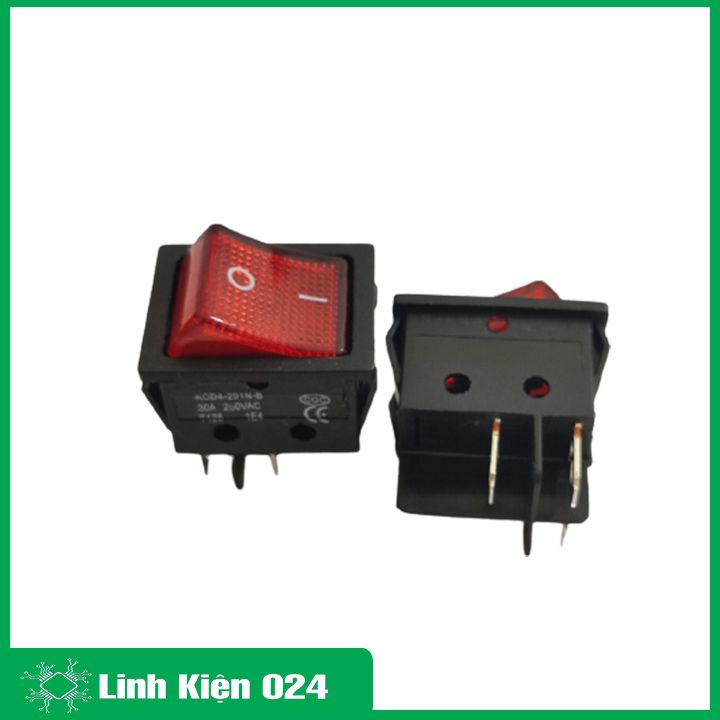 Công Tắc Bập Bênh KCD4 4P 250V-30A Công Tắc Máy Hàn Chịu Tải Lớn