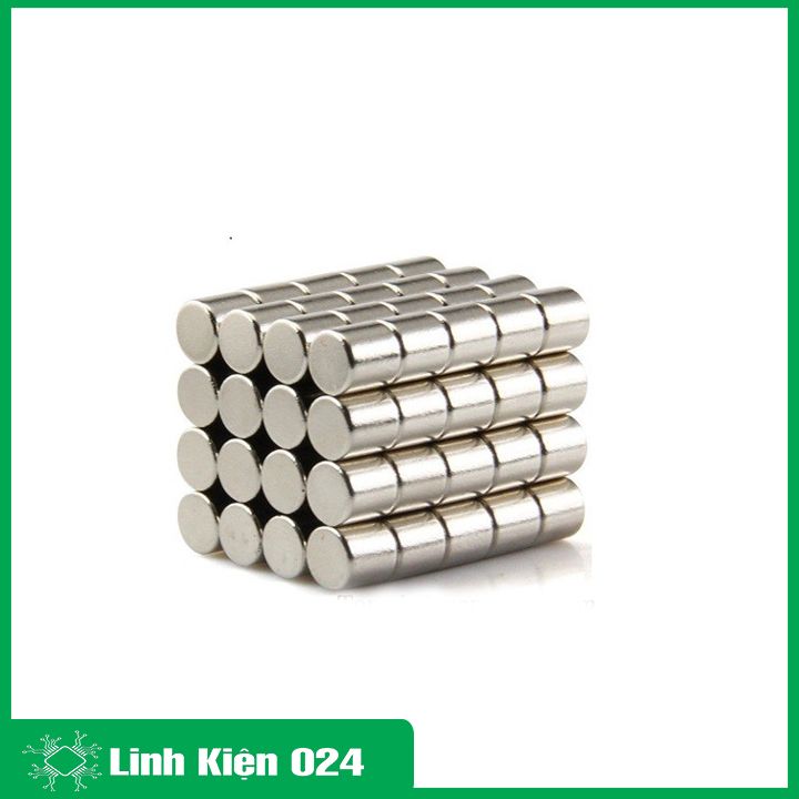 Nam châm viên trắng đất hiếm 8x5mm ( Combo 30 viên)