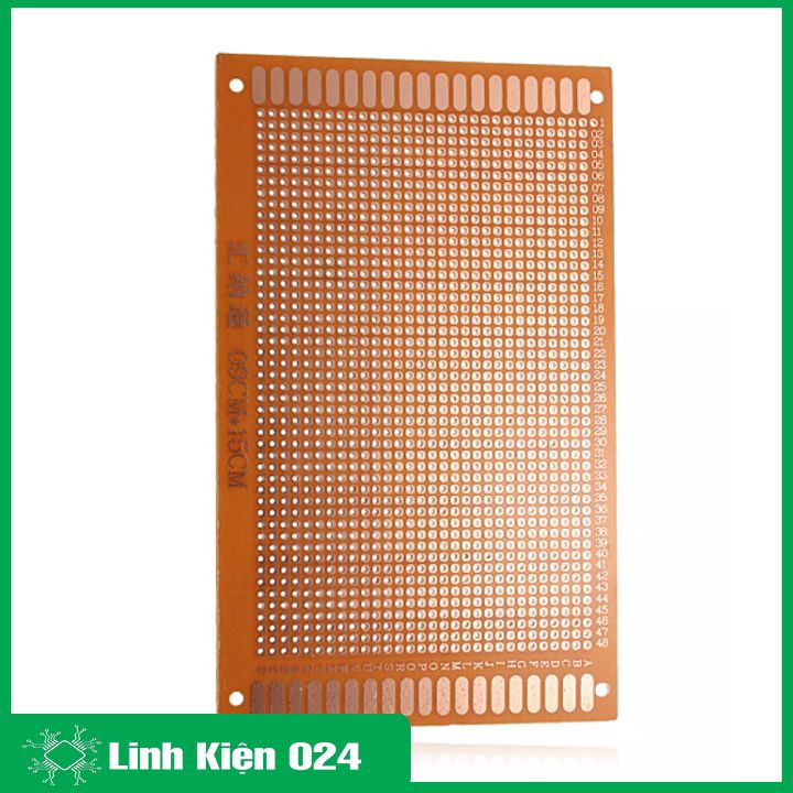 Bộ 2 Tấm PCB Phíp Đồng Đục Lỗ 9x15Cm ( Nâu )