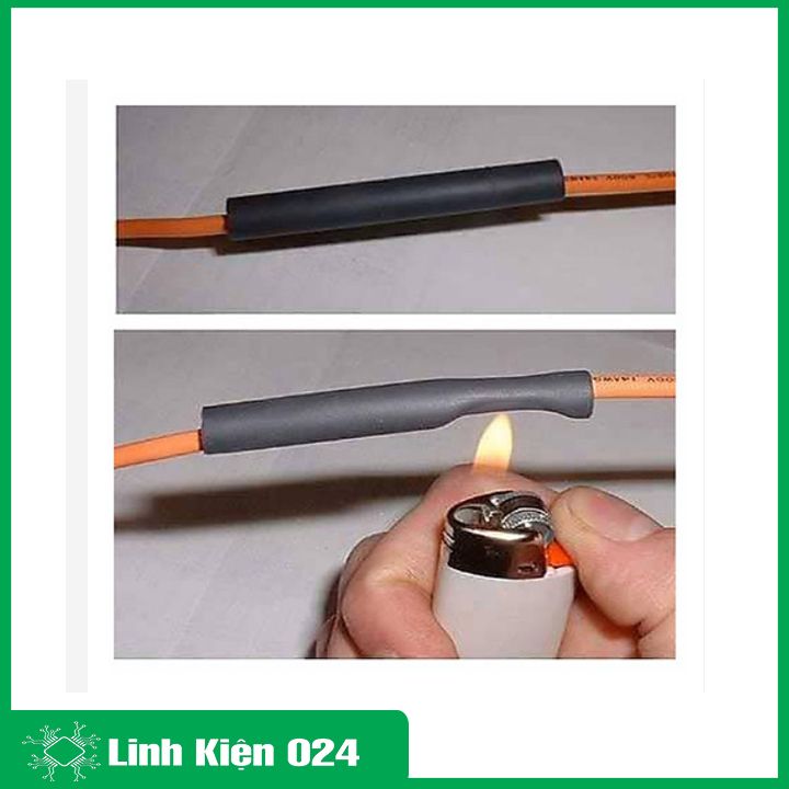 Bộ 10 Ống Gen Co Nhiệt Cách Điện, Mỗi Ống Dài 1m ( Đen ) - 3mm