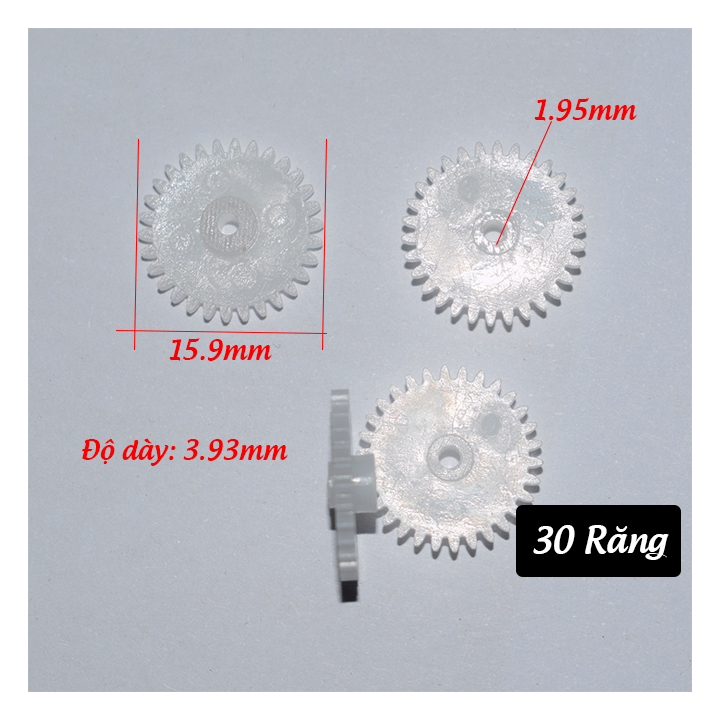 Bánh Răng Nhựa Trục 2mm