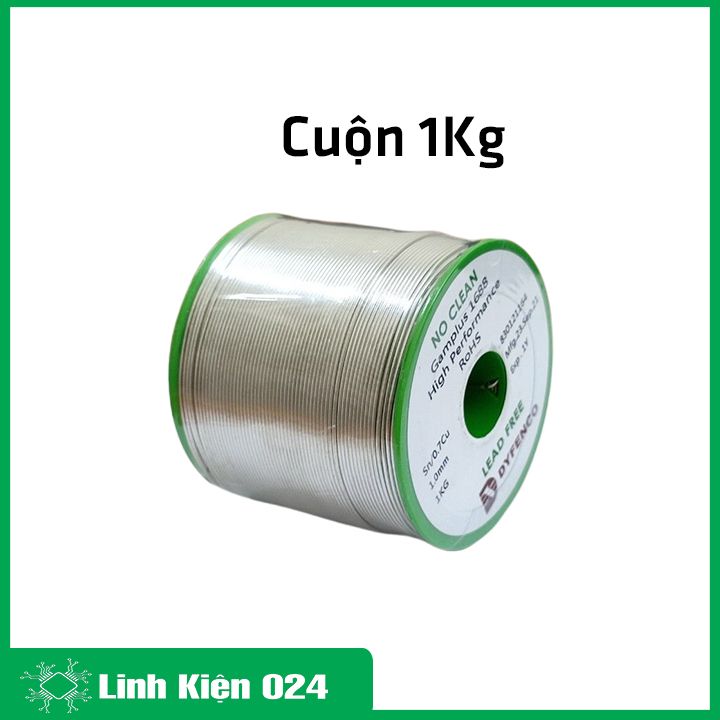 Thiếc Hàn Không Chì DYFENCO Hàng Đài Loan 1.0mm Cuộn 5 Mét