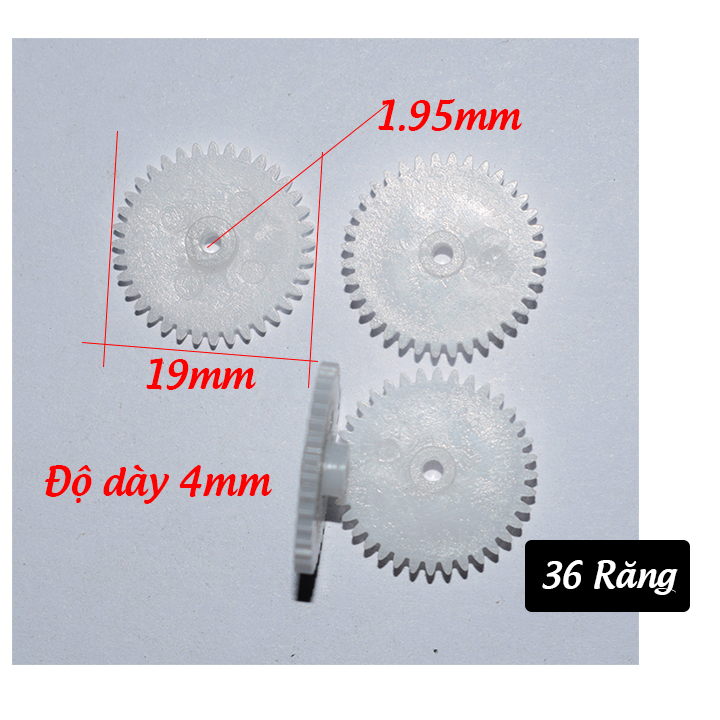 Bánh Răng Nhựa Trục 2mm