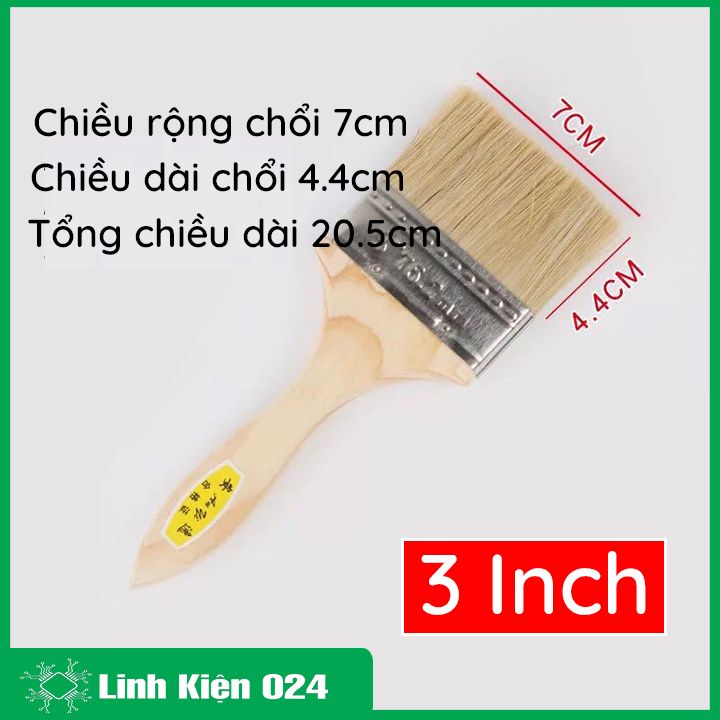 Chổi Vệ Sinh Mạch Quét Axetol Quét Sơn Cán Gỗ Sợi Siêu Dầy