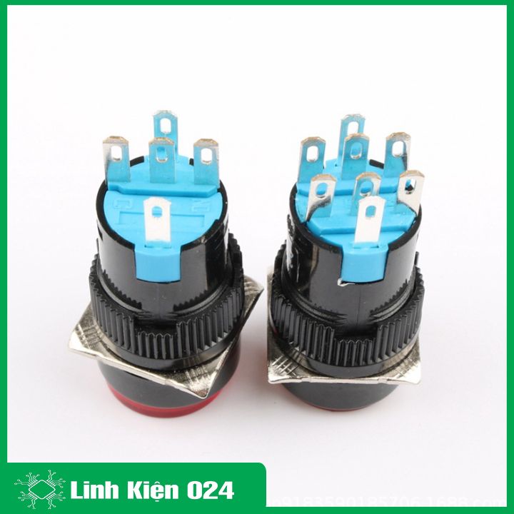 Nút Nhấn Đề 16mm-220VAC AL6- A Nhấn Giữ Có Đèn