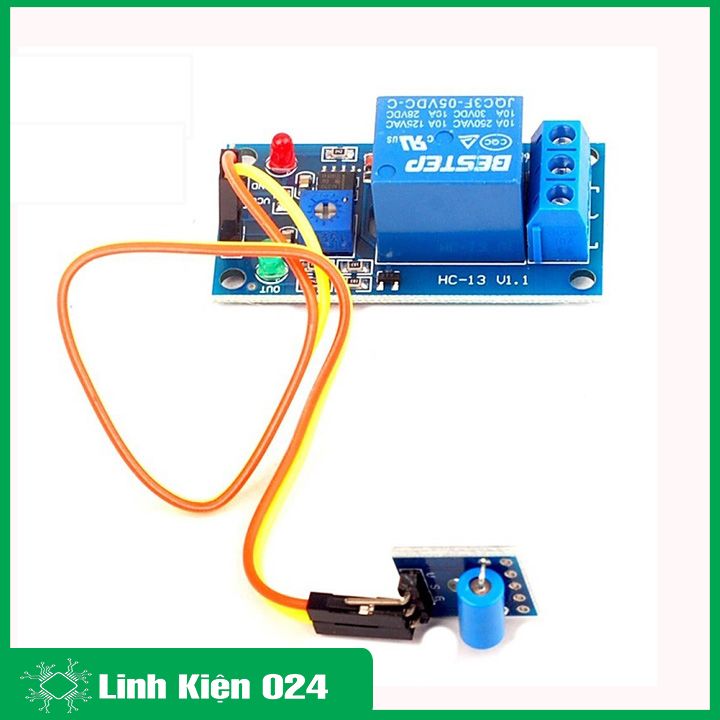 Module Điều Khiển Relay 5VDC - Bằng Cảm Biến Rung (K4C6)