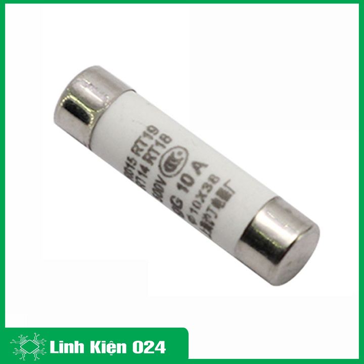 Hộp 20 Cầu Chì Sứ 10x38mm (Xịn) - 10A