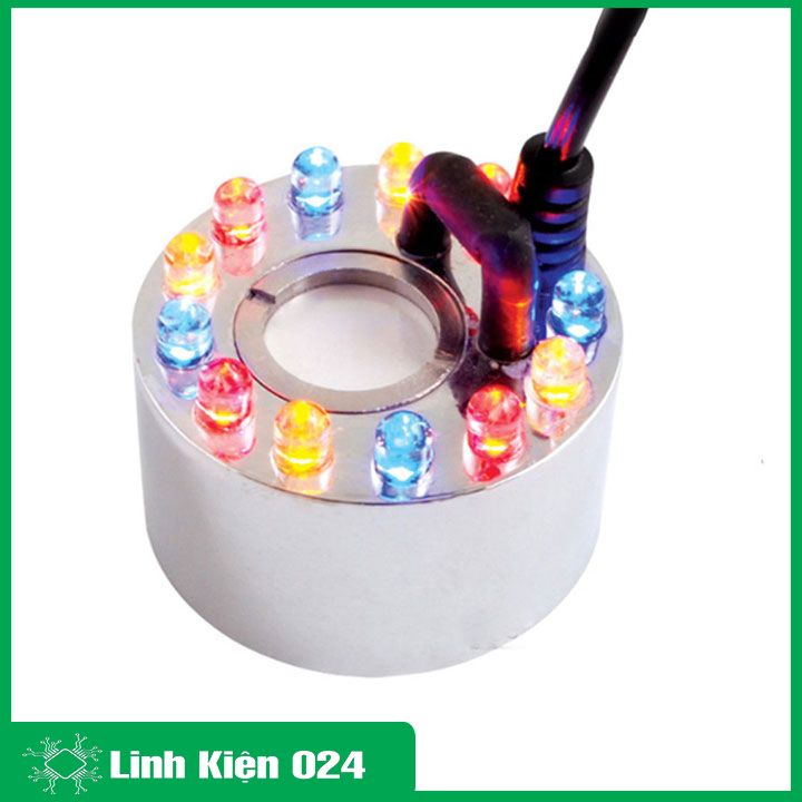 Combo động cơ phun sương hb20 zin 16w có đèn và nguồn 24v-2a Tặng quạt tản nhiệt 8x8x2,5cm 24v