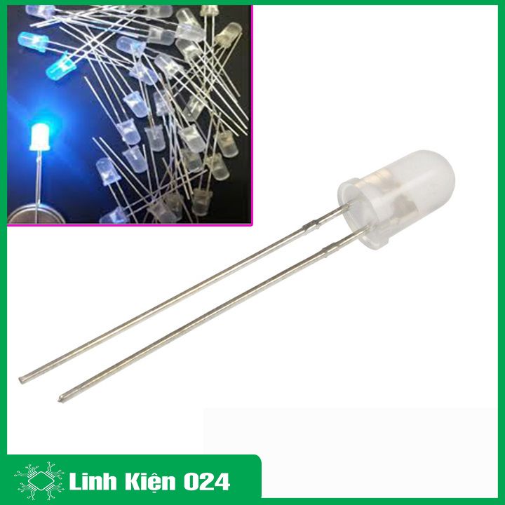 Led Đục 5mm Gói 1000 Bóng -Chân Dài (Ánh Sáng Dịu) - Vàng