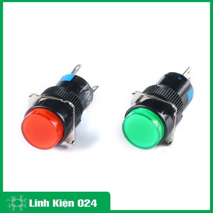 Nút Nhấn Đề 16mm-24VDC AL6- A Nhấn Giữ Có Đèn