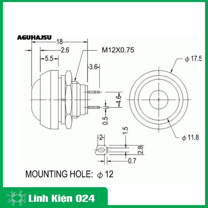 Còi Chíp 3-24vdc SFM-27