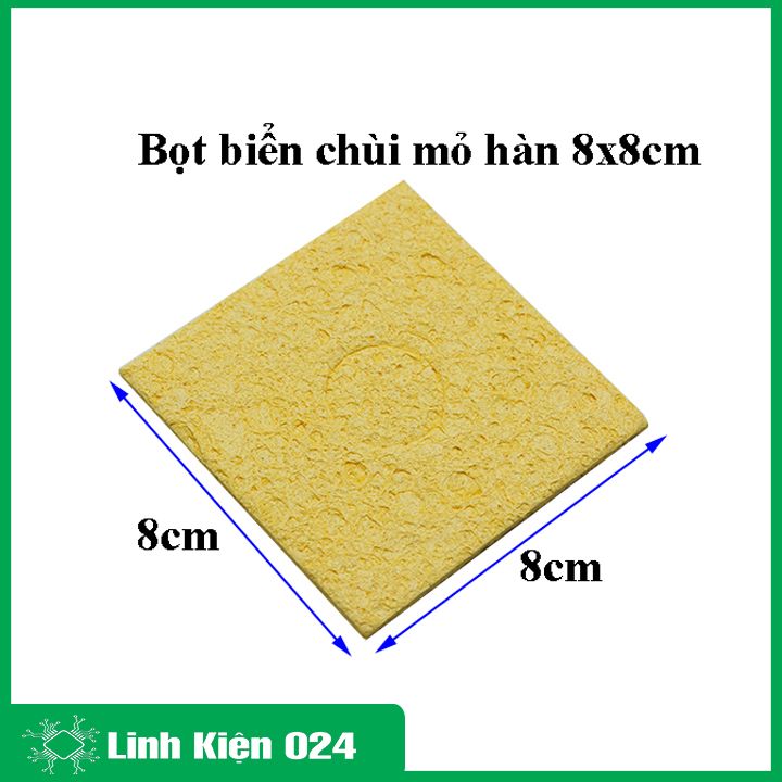 Bọt Biển Chùi Mỏ Hàn 8x8Cm Siêu Dầy Lau Mũi Hàn Cực Sạch