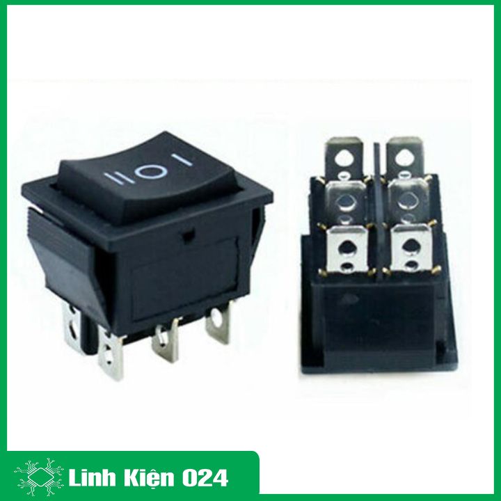 Công Tắc Bập Bênh KCD4 250VAC-16A 6P 3 Chế Độ (k1e20)