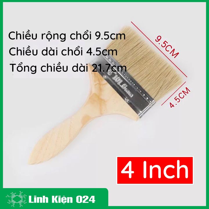 Chổi Vệ Sinh Mạch Quét Axetol Quét Sơn Cán Gỗ Sợi Siêu Dầy