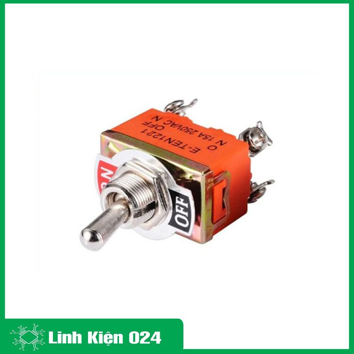 Công Tắc Gạt On/ Off 4 Chân 2 Trạng Thái 1221 250v 15A