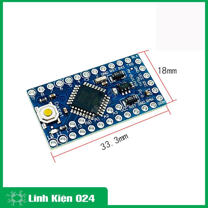 Kit Arduino Pro Mini Atmega328 3V3 16M (BH 06 Tháng) (K3I8)