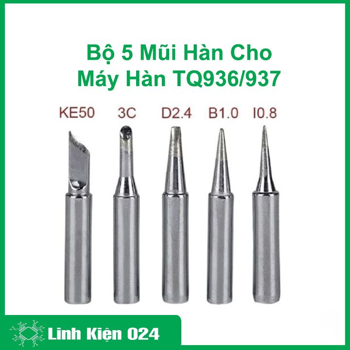 Bộ 5 Mũi Hàn Cho Máy Hàn TQ-936 /936/937