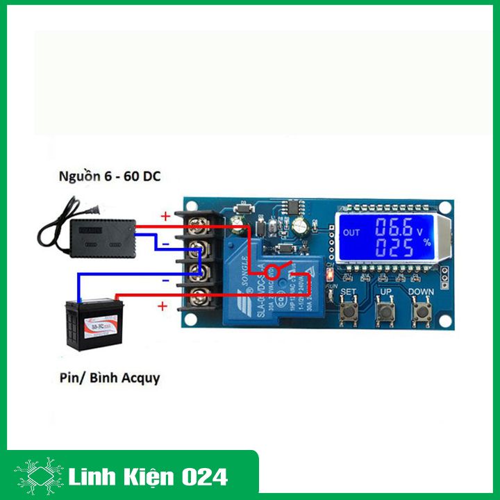 Mạch Sạc Acquy Tự Ngắt Bảo Vệ Quá Tải Hẹn Giờ Sạc XY-L30A 6VDC-60VDC 30A (K2B4)