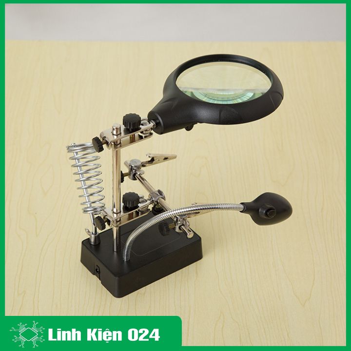 Kính Lúp Đôi Để Bàn Có Đèn Led Chiếu Sáng TE-800