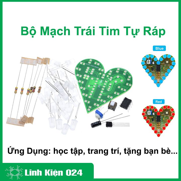 Bộ Mạch Trái Tim Mini Tự Ráp
