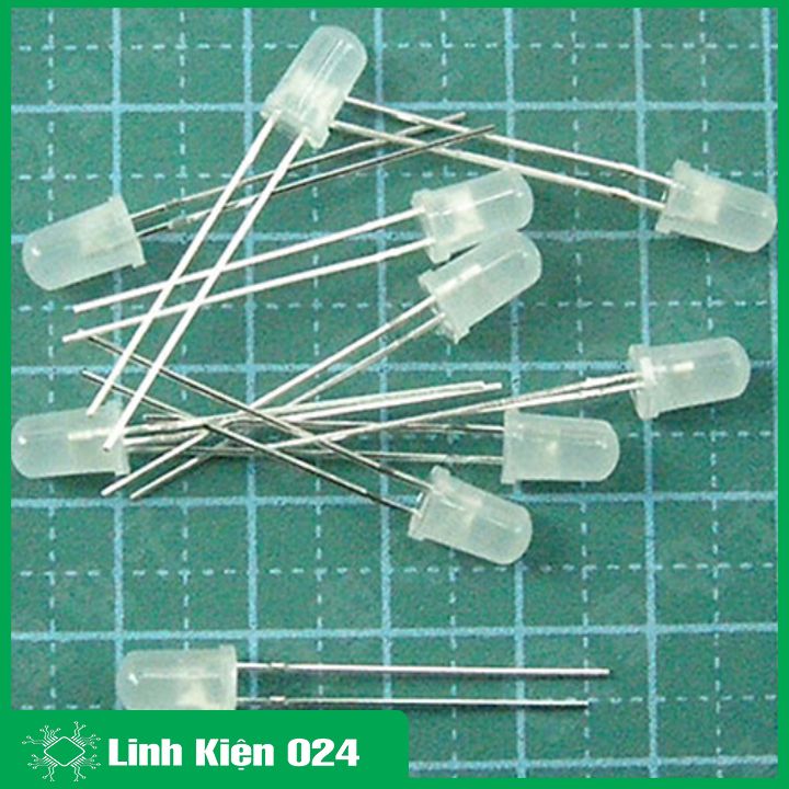 Gói 100 Con Led Đục 5mm - Trắng