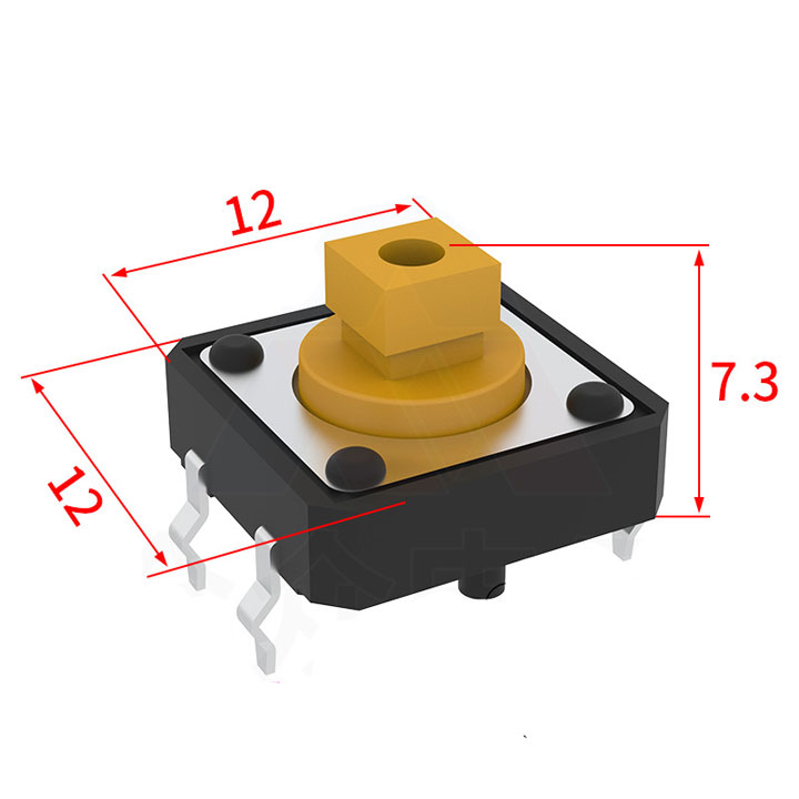 Nút Nhấn 4 Chân 12x12x7.3mm (K2C17-2)