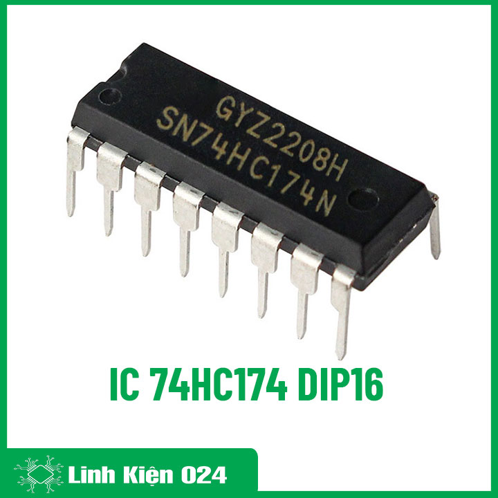 Chíp 74HC174 Hex D Flip-Flop with Clear DIP16 (K9H9)