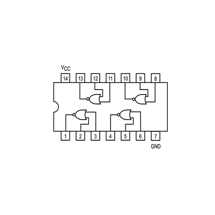 IC 74LS02 Quad 2-input NOR Gate DIP14 (K9H15)