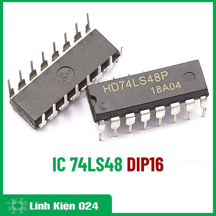 IC Giải Mã 74LS48 DIP16 BCD to 7-segment Decoder/Driver