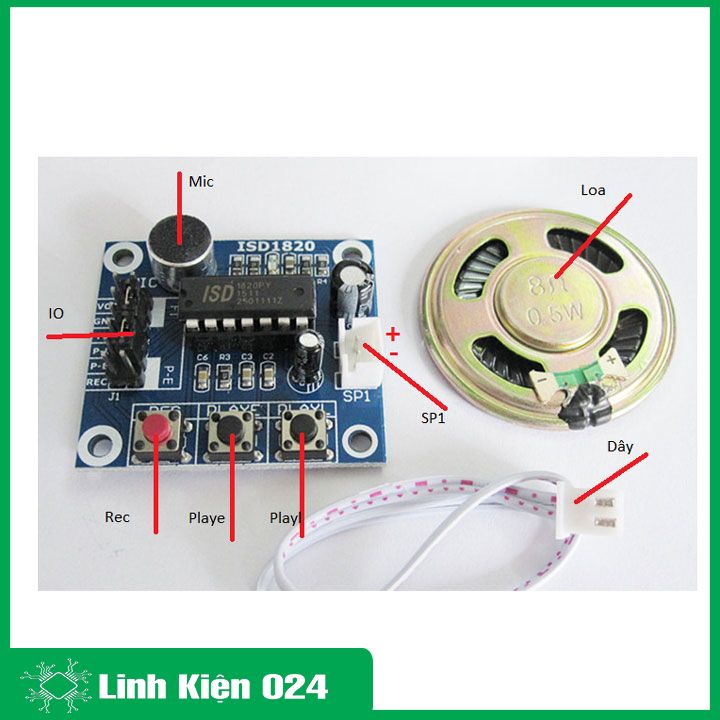 Module Ghi Âm ISD1820 V2 (k5c6)