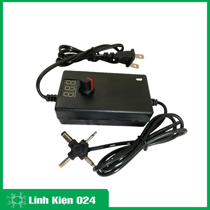 Nguồn Adapter Đa Năng Điều Chỉnh Điện Áp 3-24V 4 Đầu Ra Nguồn Máy Phun Săm