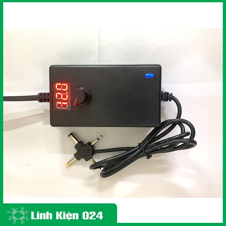Nguồn Adapter Đa Năng Điều Chỉnh Điện Áp 3-24V 4 Đầu Ra Nguồn Máy Phun Săm