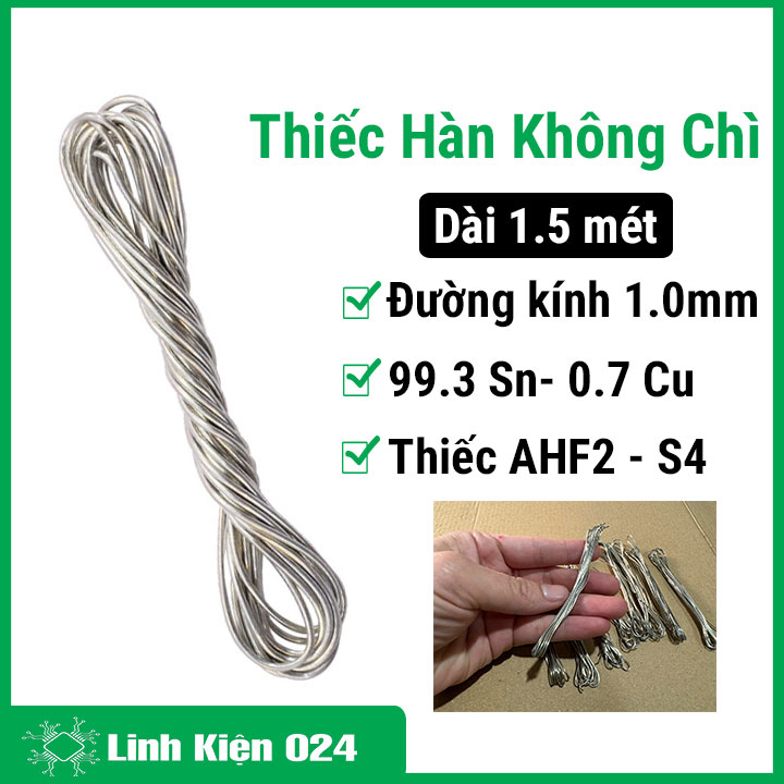Thiếc Hàn Không Chì Hàn Quốc Cuộn 1.5 Mét ( Thiếc Túi)