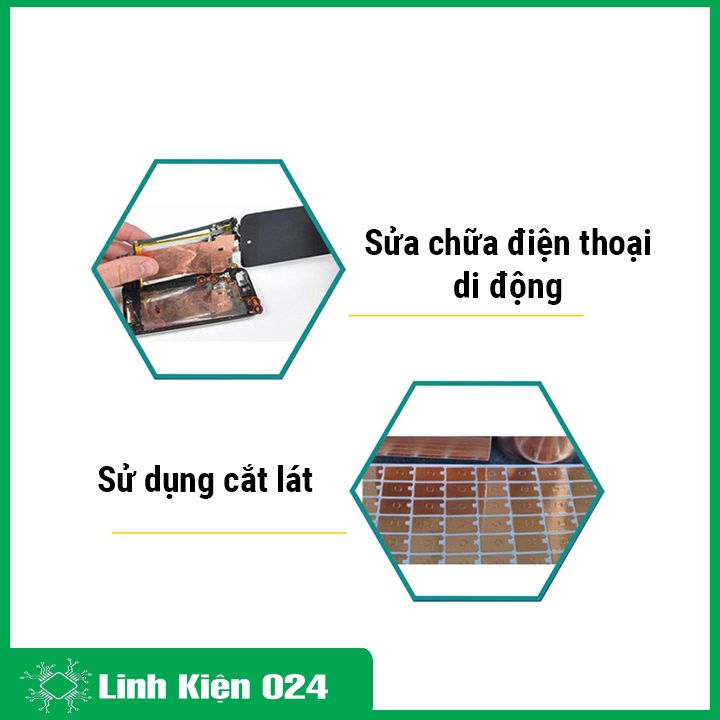 Băng Dính Đồng Dẫn Điện Chống Nhiễu Chịu Nhiệt Độ Cao 20Mx0.05mm