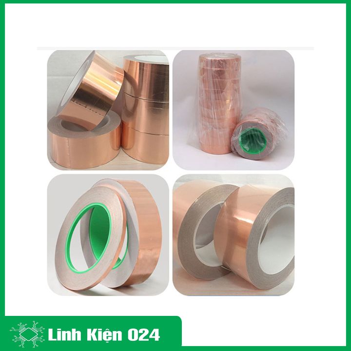 Băng Dính Đồng Dẫn Điện Chống Nhiễu Chịu Nhiệt Độ Cao 20Mx0.05mm