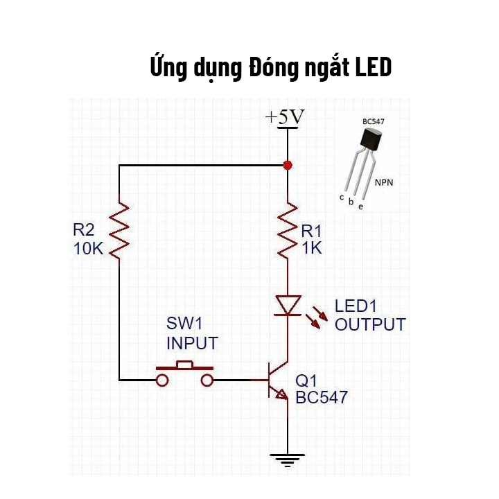 Transistor BC547 TO-92 NPN 0,1A 50V (k9f6)