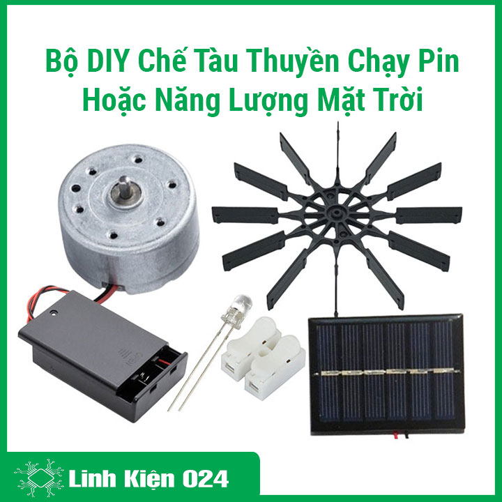 Bộ Sản Phẩm Chế Tàu Thuyền Có Thể Chạy Bằng Pin Mặt Trời Hoặc Pin AA
