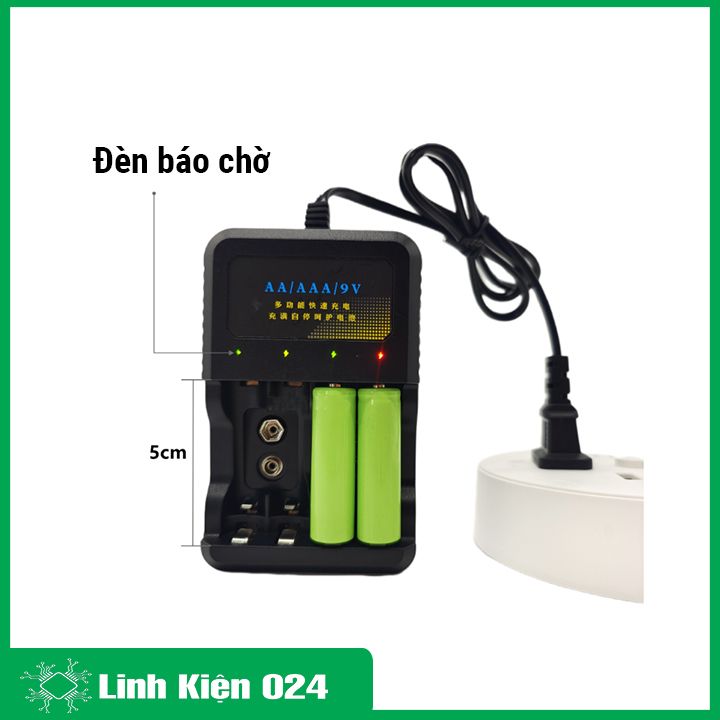 Bộ Sạc Pin 9V Pin AA AAA 1.2V MS-579 Có Bảo Vệ