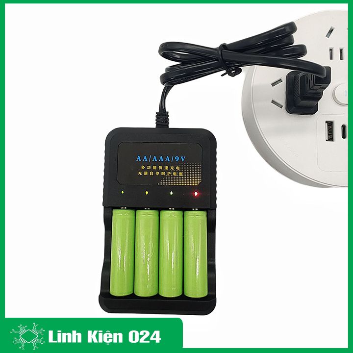 Bộ Sạc Pin 9V Pin AA AAA 1.2V MS-579 Có Bảo Vệ