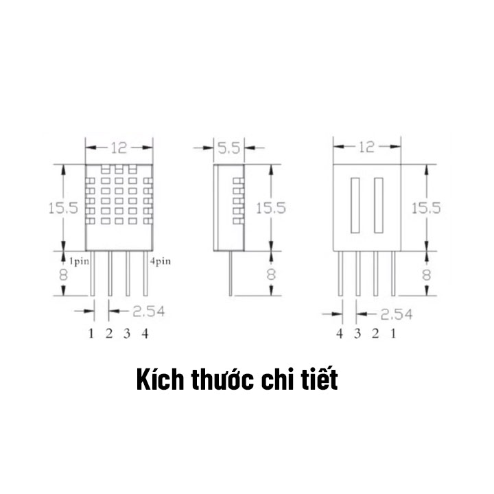 Module Nhiệt Độ - Độ Ẩm DHT11 ESP8266-01s (K4E8-1)