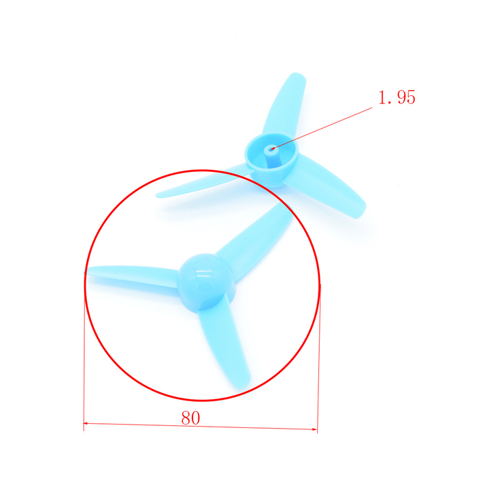 Cánh Quạt 3 Cánh 80mm Trục 2mm (K1K20)