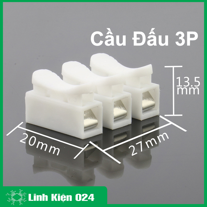 Cầu Nối Dây Điện 3P ( Trắng ) - 1 Chiếc